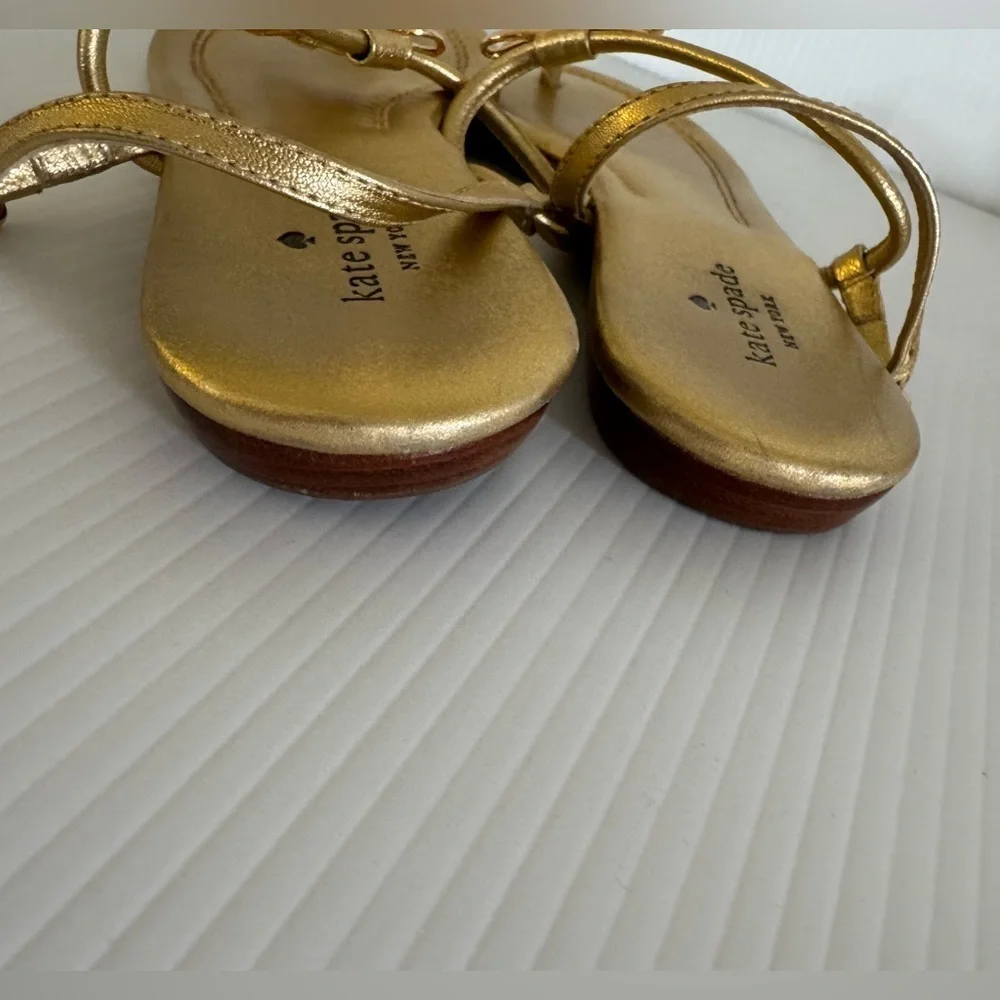 Kate Spade New York Gold Women's Sandals flip flops  10M